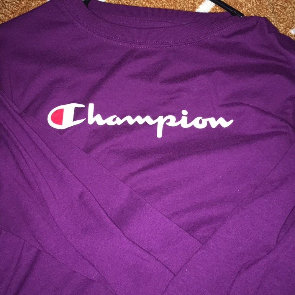 Champion purple long sleeve tee